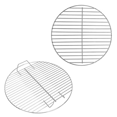 Outspark Charcoal Grate Cooking Grid Grate Replacement Parts for Weber 18.5" One-Touch,Bar-B-Kettle,Smokey Mountain,Jumbo Joe,Original Kettle Grill,Stainless Steel BBQ Accessories for Weber 7432 7440