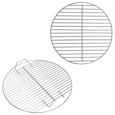 Outspark Charcoal Grate Cooking Grid Grate Replacement Parts for Weber 18.5" One-Touch,Bar-B-Kettle,Smokey Mountain,Jumbo Joe,Original Kettle Grill,Stainless Steel BBQ Accessories for Weber 7432 7440 Cover