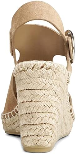 VIA SPIGA Womens Nolan Heel Ankle Wedge Heels Beige 6 Medium (B,M) Review | Image 2