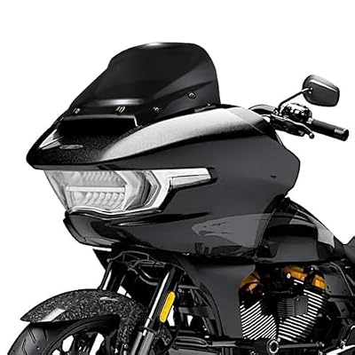 Black 12 Windshield Windscreen Wind Splitter Fit for Harley Road Glide CVO 2024, Dark Tinted Wind Shield Windscreen Air Deflector for Harley Davidson Road Glide CVO FLTRXSE 2023-2024