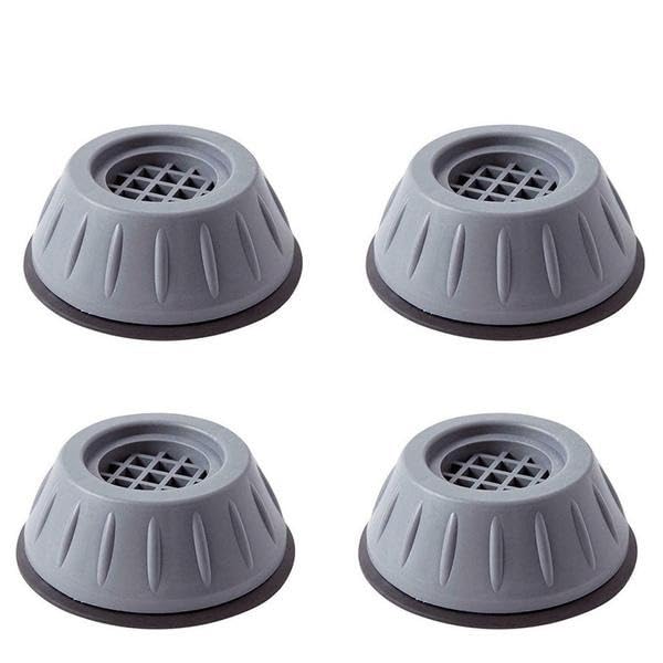 ATEVON Anti-Vibration Pads for Washing Machine & Dryer – Heavy-Duty Shock Absorbing Rubber Feet with Suction Cup Grip – Noise Dampening and Floor Protection, Set of 4