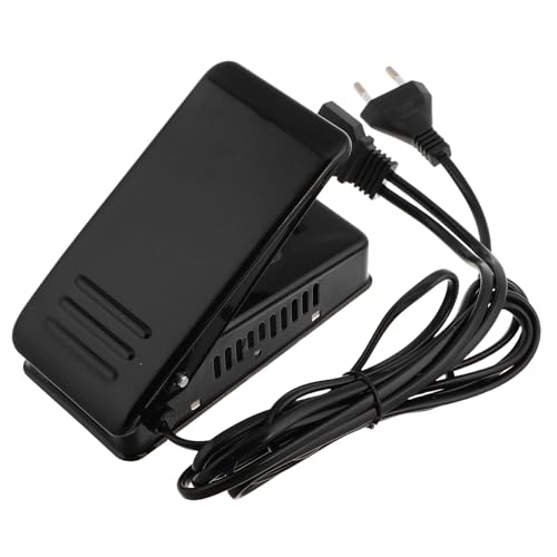 COHEALI Pedal para Máquina de Coser Doméstica 3 Orificios Pedal de Hierro Negro Cable de Repuesto Accesorio para Control de Velocidad Enchufe Europeo 220v Uso en Costura Doméstica