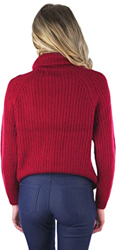 Image of ToBeInStyle Women's Classic Knit Fold Over Turtleneck Pullover