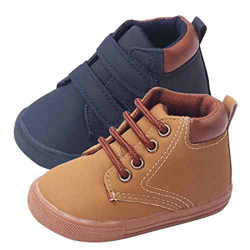 Infant Toddler Boys Girls Ankle Sneakers Baby PU Leather High Tops Soft Anti-Slip Sole First Walking Girl Rubber Shoes2