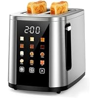 Foyoconven 2-Slice Toaster with 1.5" Wide Slots & 7.2" Touchscreen