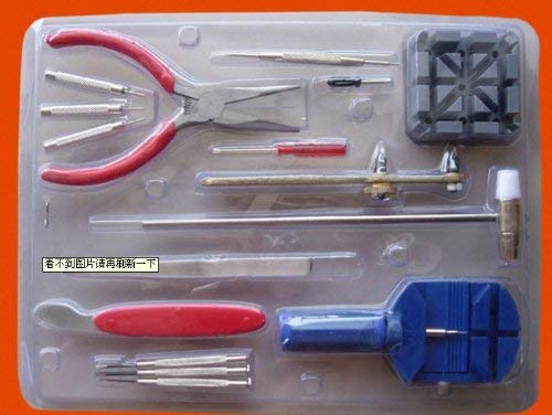 Kit de ferramentas de reparo de ajuste de relógio relojoeiro 16 peças Kit de ferramentas de relógio