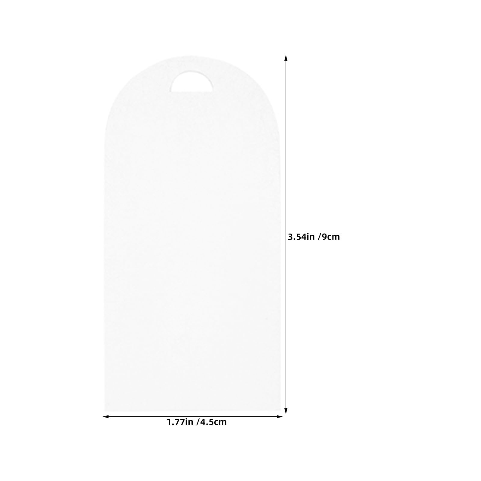 Artibetter 50 segnaposto in acrilico vuoti con nastro - 3,5x1,8" Etichette nominative trasparenti ad arco per allestimento tavoli di matrimonio, prenotazione posti, targhette con i nomi degli