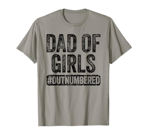 Camisa para papá de niñas superada en número para hombre, día del padre Camiseta