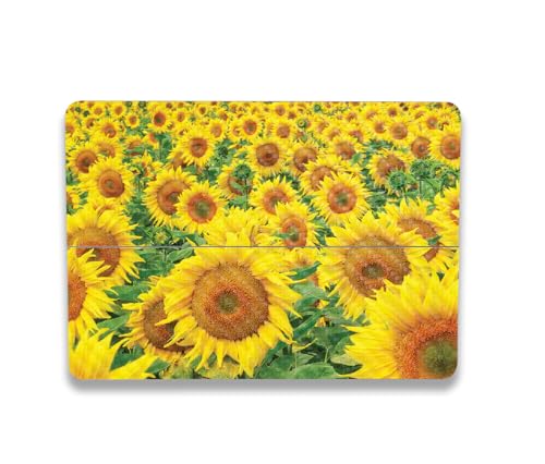 Image of MightySkins Carbon Fiber Skin Compatible with Microsoft Surface Laptop Studio 2 (2023) Full Wrap Kit - Sunflower Field | Protective, Durable Textured Carbon Fiber Finish | Made in The USA