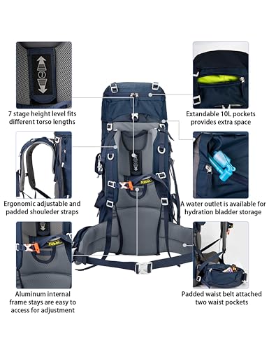 Ubon 60L Internal Frame Backpack