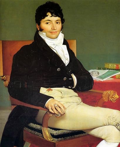 Art Tableau Monsieur Rivière de Jean Auguste Ingres | Toile haute définition 60x90
