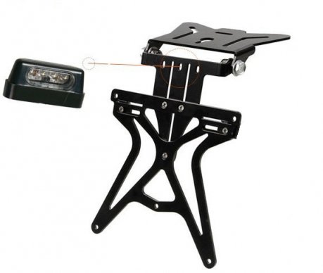 Kit Moto Luce Targa LED E PORTATARGA Regolabile
