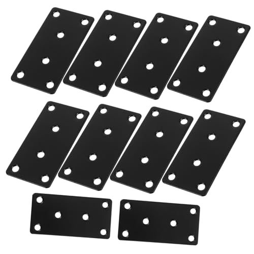 DOITOOL 10pcs Flat Metal Joining Brackets Corner Connectors for Cabinets and Shelves Reinforced Stability for Kitchen Furniture Easy to Install