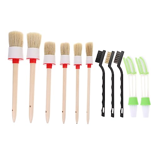 HOLIDYOYO 1 Set Set Car Detailing Kit Interior Car Detailing Brush Cleaning Brush Vehicle Detailing Kit Auto Detailing Supplies Interior Detailing Kit Detail Kit Car Detailing White Plastic