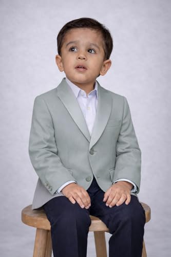 Image of SaintX Boys Premium Tuxedo Blazer (1 to 14 Years) | Prince Charming Formal Wear Collection for Kids & Boys | Fully Lined | Shawl Collar | Slim Fit | Royale Luxury Wear