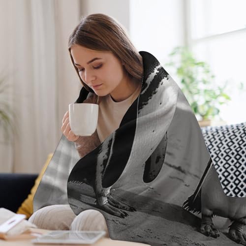 Couverture en flanelle pingouin microfibre douce pour canapé et lit - 8