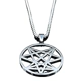 Nine Angles Hidden Necklace for Men/Women Stainless Steel Cross Pendant Kolye Necklaces Jewelry joyas-V62