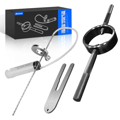 Universal Motorcycle Fork Spring Compressor Tool, Fork Oil Level Tool for Most Upside Down Streetbike Motorcycle Forks
