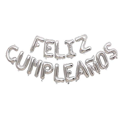 Ballons argentés Happy Birthday au fini miroir élégant pour une fête réussie