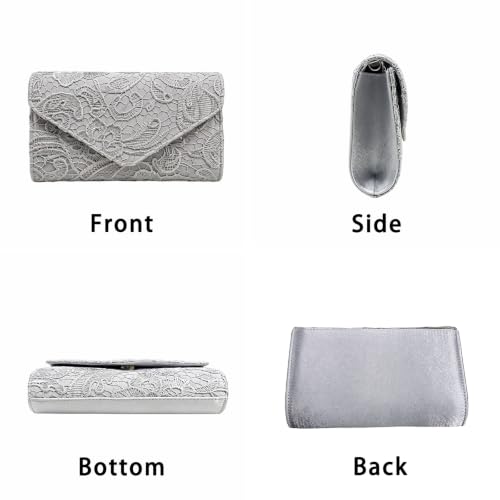 Image of 2026 Lace Embroidered Clutch Dressy Purse Envelope Evening Bag