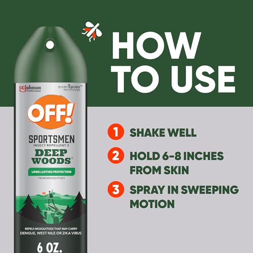 OFF! Deep Woods Sportsmen Insect & Mosquito Repellent Bug Spray, 6 oz, 4 pk - image 8