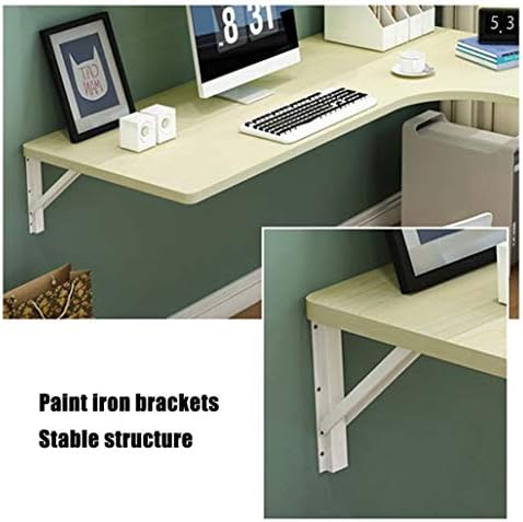 Foldable Wall Mounted Kitchen Table Space Saving Corner Computer Desk Adjustable Drop Leaf Workbench Perfect for Home Use Sturdy and Stylish Design