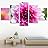 SIGNWIN 5 Panel Canvas Wall Art Pink Fields for Home Decorations Ready to Hang - 60"x32"x5 Panels