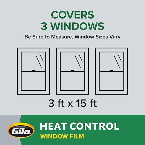 image for Gila® Heat Control Titanium Adhesive Residential DIY Window Film Sun 