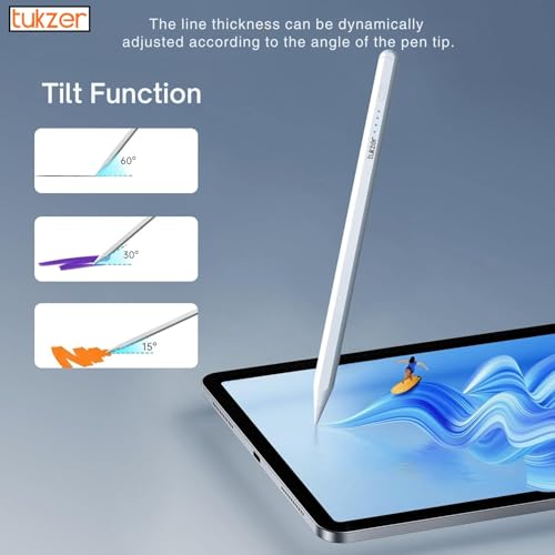Tukzer 2nd Gen Stylus Pen for iPad, White - Image 4