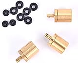 3-Pack Butane Gas Refill Adapter, Inflation Valve Nozzle Connector for Refilling Butane Cartridge Cylinder Tank Canister - Compatible with Outdoor Camping Hiking Stove Burner (17mm*8mm)