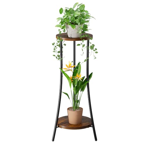 NQW 2 Tier Tall Plant Stand,Corner Plant Stand for Living Room