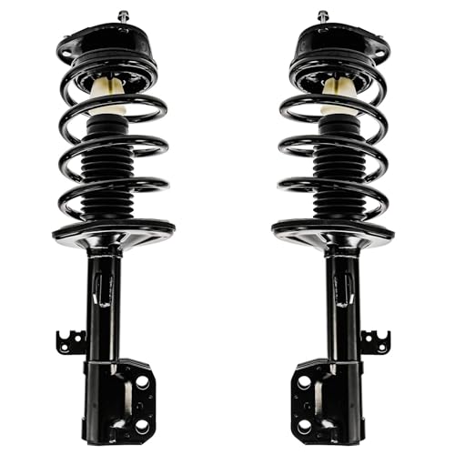Image of Detroit Axle - Front Struts Tie Rods Kit for Toyota 2003-2008 Matrix Pontiac Vibe, 2 Struts with Coil Spring Assembly 2 Outer Tie Rods 2004 2005 2006 2007 Replacement