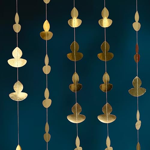 Diwali Decoration Golden Deepak Paper Frills Set of 4 Pieces | Ha...