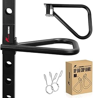 DOEPLEX Multi Grip Set of 2, Barbell Rack Holders Dip Grip Handles, Dip Bar Attachments for 2