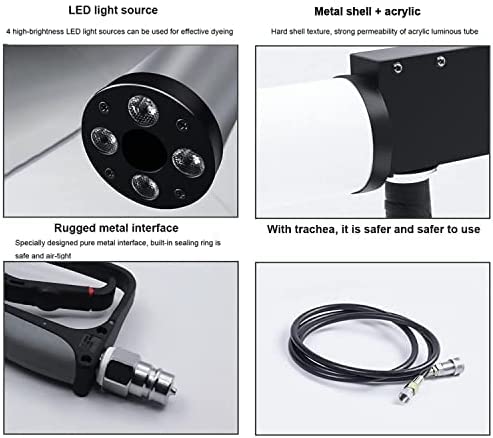 Canon à LED de fête, Pistolet à CO2 Cryo portatif, Effet de Jet de DJ de Bar de boîte de Nuit coloré avec Effet de scène de pulvérisation de Pistolet à fumée de Tuyau de gaz