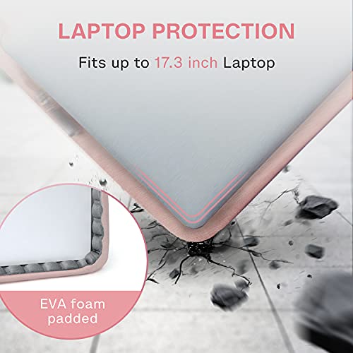 Image of 17.3 Inch Laptop Bag,BAGSMART Large Expandable Briefcase for Women Business Office Travel Computer Bag Shoulder Bag Water Resistant Anti Theft Durable,Pink