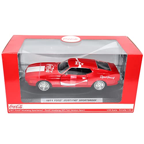 Modelo Ford Mustang Sportsroof 1:24 Coca-Cola Diecast miniatura 2