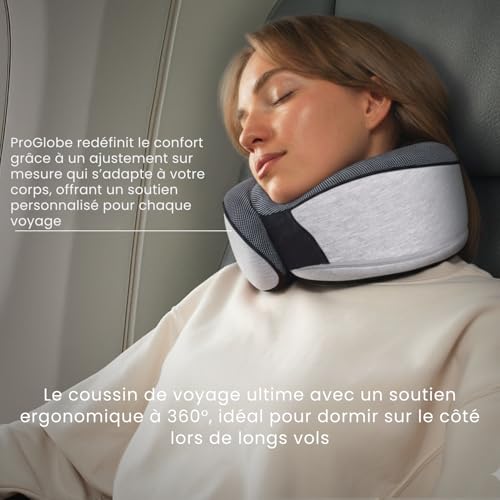 Coussin De Voyage Avion : Proglobe Coussin de Voyage Cervical, Mousse à Mémoire, Gris (Top 1) – Image 5