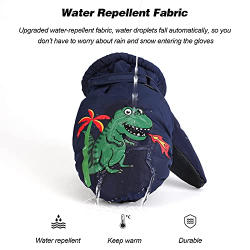 QKURT Guanti da sci per Bambini, Guanti da neve Invernali Antivento per Bambini Guanti Caldi da Bambina per Bambini da 2 a 5 Anni Slittino Snowboard Pattinaggio Ciclismo Corsa e Attività all'aperto - Image 5