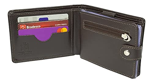 Carteira Masculina Grande Couro Legítimo Bovino Na Caixa 560