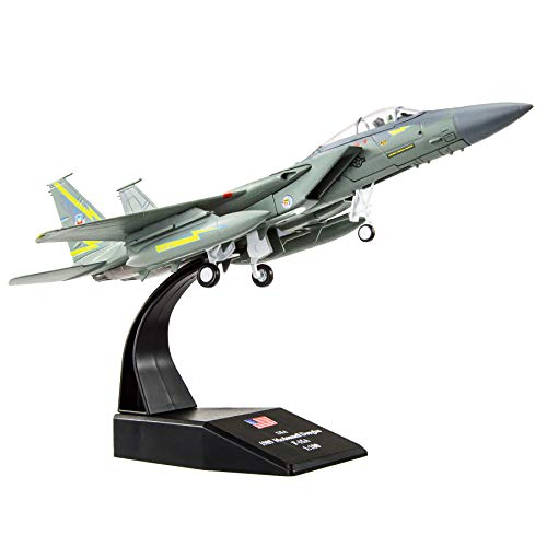 HANGHANG 1/100 Scale F-15 Eagle Fighter Attack Plane Diecast Military Models Metal Airplane Models for Collection or Gift