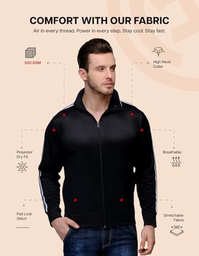 Image of Scott International Jackets for Men | Winter wear | Men's Polyester Full Sleeve Zip with Pocket | Men Jackets