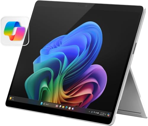 Microsoft Surface Pro 2-in-1 Laptop/Tablet (2024), 13' OLED Touchscreen Display, 16GB RAM, 512GB Storage | Windows 11 Copilot+ PC, Snapdragon X Elite (12 Core), Platinum