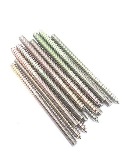Image of Hanger Bolt M8x120 Double Headed Bolt Self-Tapping Screw for Furniture 15Pcs