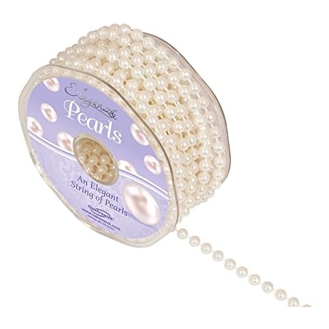 Eleganza Pearl Bead String 6mm x 10m Ivory No. 61, 0.3x0.3x1.05 cm Cover