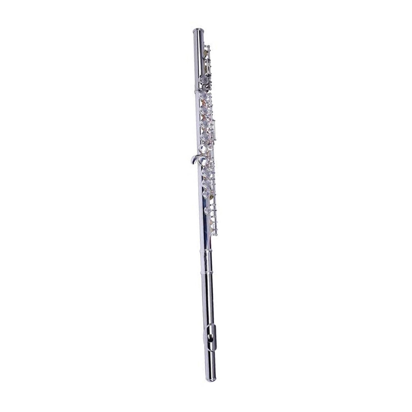 Flauto Traverso A 16 Tasti In Ottone Placcato Argento Nichelato Professionale Con Foro Chiuso Flauto Standard