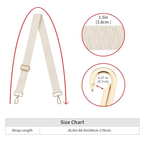 Image of ZOOEASS Wide Shoulder Strap Adjustable Replacement Belt Guitar Style Crossbody Bag Handbag Strap Multicolor Canvas Straps(Wide:1.5in)(Color29)