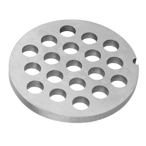 Stainless Steel Meat Grinder Plate #7 for Kitchen Aid Mixer and Sausage Maker Attachment (8mm Center Hole, 8mm Mince Holes)