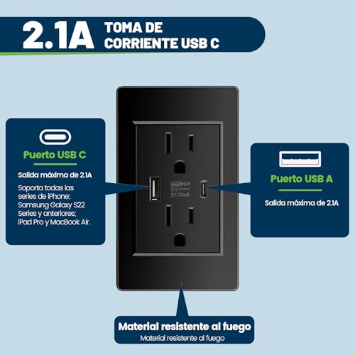 Contacto eléctrico con puerto USB 5 Imagen adicional
