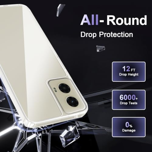 Image of Case for Motorola Moto G Stylus 5G 2024, Military Grade Drop Protection Phone Case, Yellowing Resistant, Anti-Scratch Hard PC Back, Shockproof Hard Ultra-Thin Protective Cover, Clear